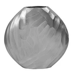 Impress Vase, Matte Silver - 38x37.5 Cm