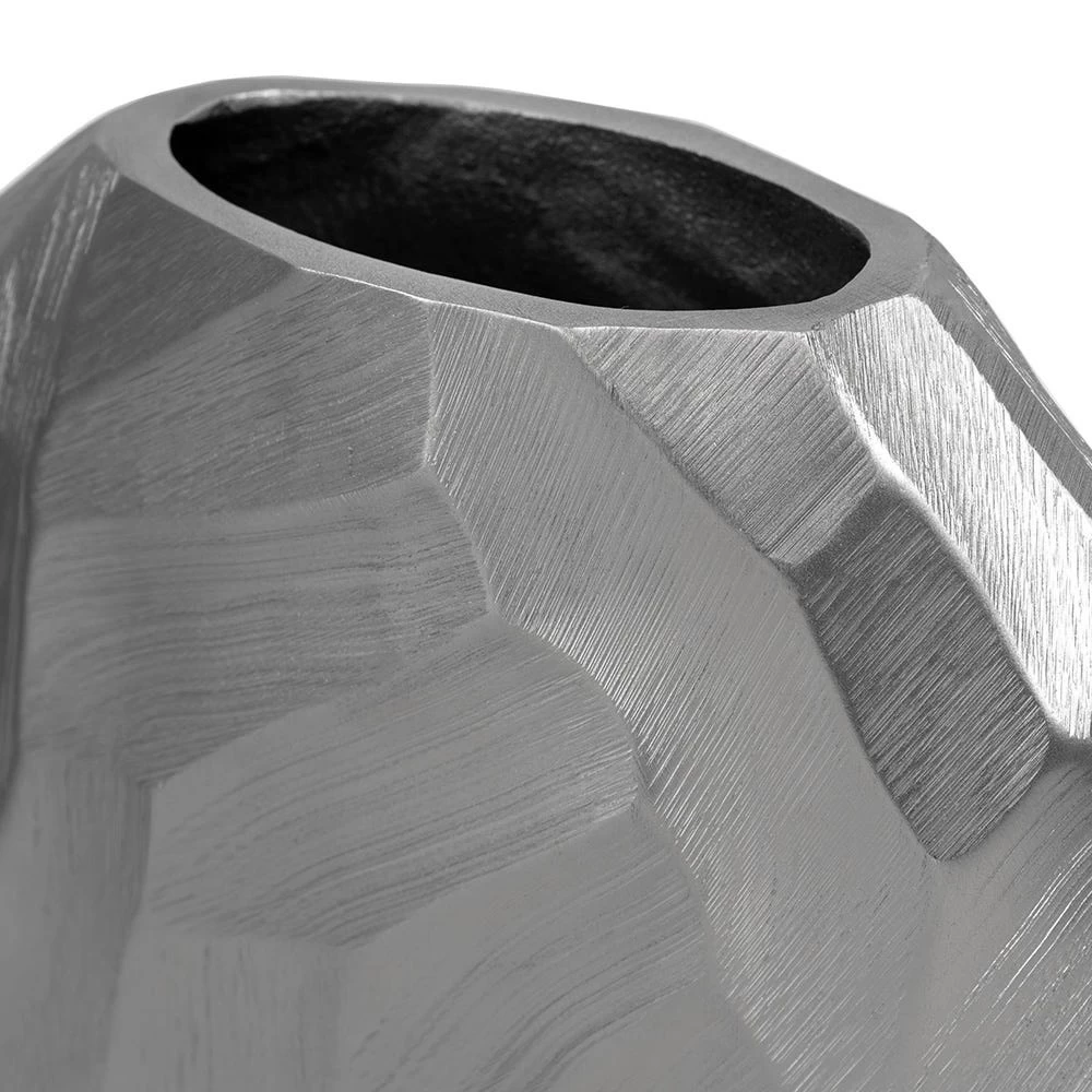 Impress Vase, Matte Silver - 38x37.5 Cm 3 Impress Vase, Matte Silver - 38x37.5 Cm - Image 3