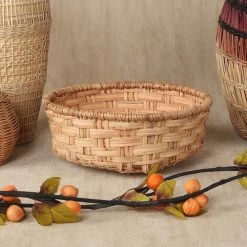 Emma Handwoven Rattan Basket, Natural - 44x15 Cms