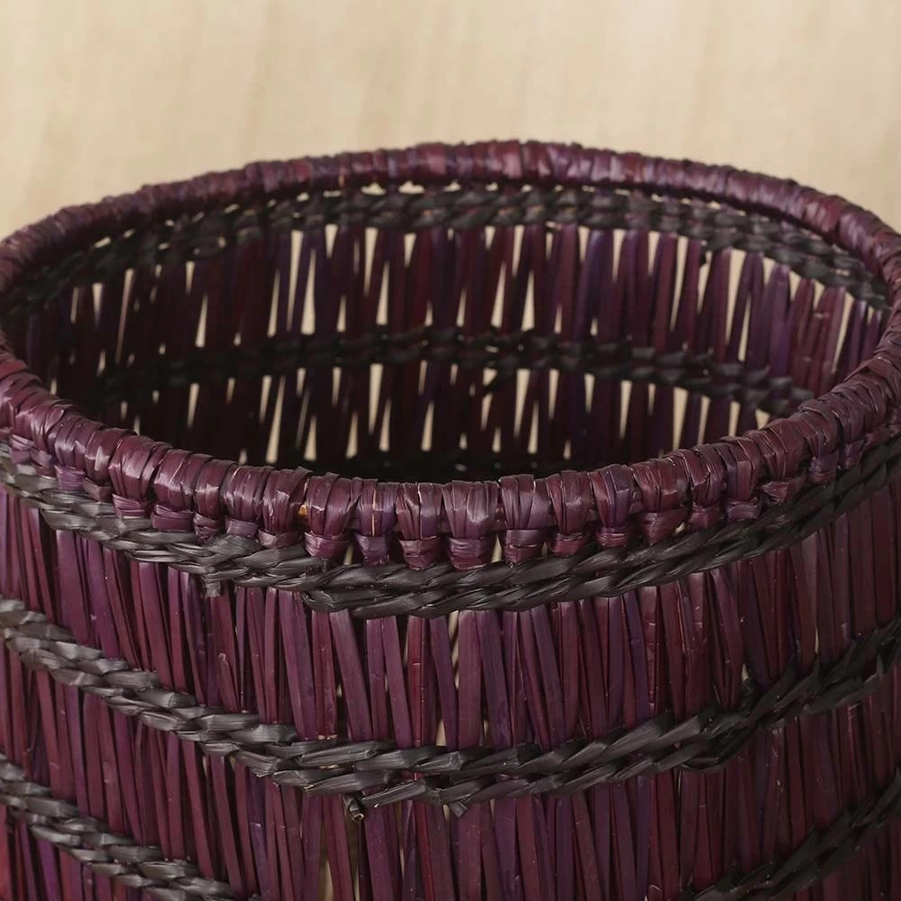 Daisy Handwoven Seagrass Storage Basket, Multicolour - 41x39 Cms 2 Daisy Handwoven Seagrass Storage Basket, Multicolour - 41x39 Cms - Image 2