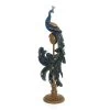 Handcrafted Standing Peacock Figurine, Blue & Gold - 76 Cms