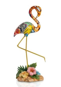 Flamingo Figurine (18 X 41 Cms, Multicolour)
