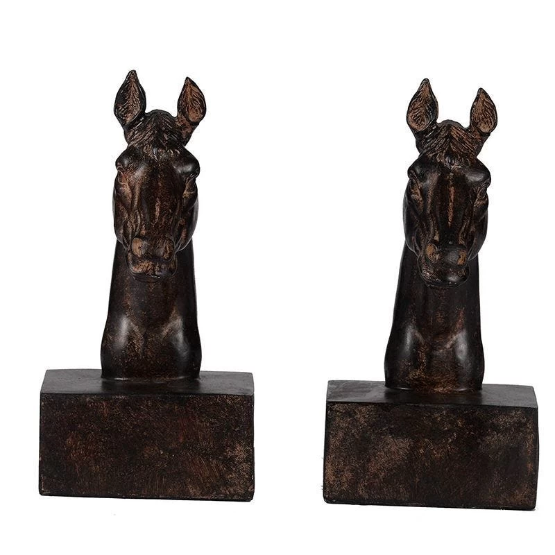 Tyson Horse Bookend, Brown – Set Of 2 3 Tyson Horse Bookend, Brown – Set Of 2 - Image 3