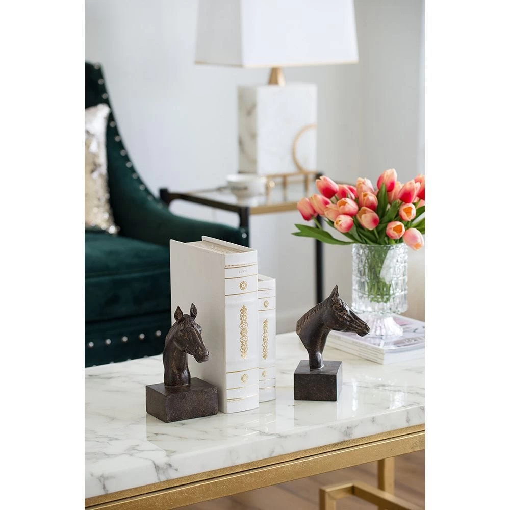 Tyson Horse Bookend, Brown – Set Of 2 4 Tyson Horse Bookend, Brown – Set Of 2 - Image 4