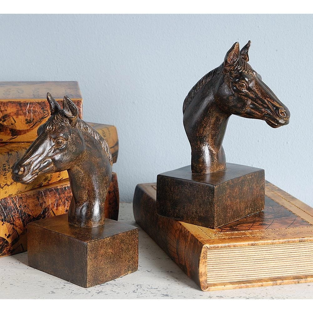 Tyson Horse Bookend, Brown – Set Of 2 7 Tyson Horse Bookend, Brown – Set Of 2 - Image 7