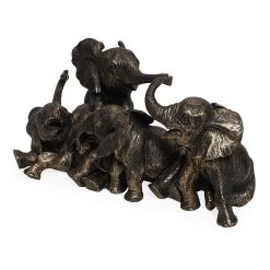 Animals Handcrafted Figurine, Gold & Black - 17 Cm