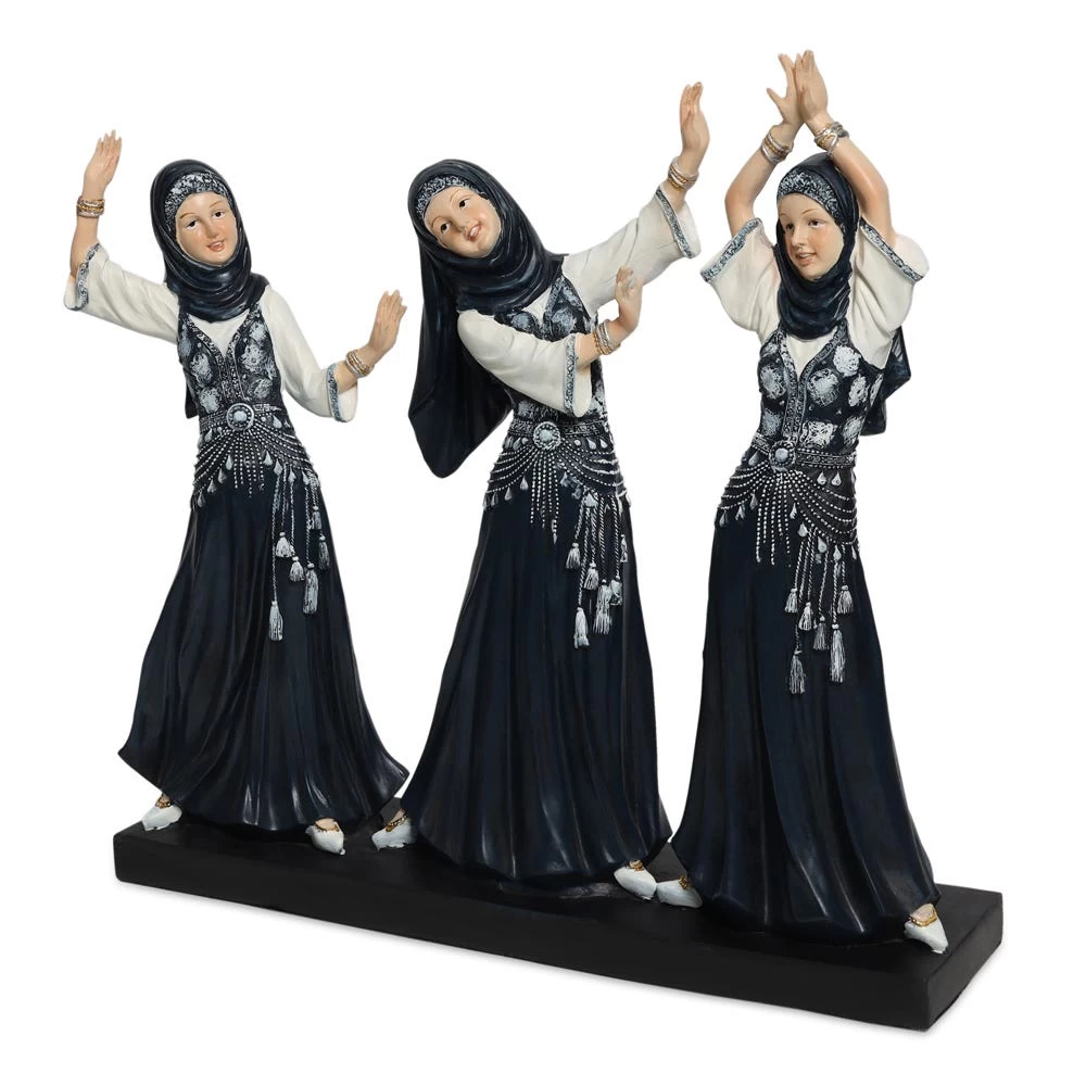 Arabian Dancers Handcrafted Figurine, Blue & White - 40.5 Cm 1 Arabian Dancers Handcrafted Figurine, Blue & White - 40.5 Cm