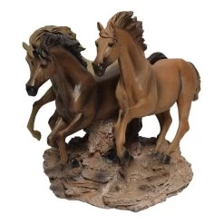 Three Horses Handcrafted Figurine, Multicolour – 30.5 Cm