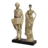 Indian Couple Handcrafted Figurine, Ivory - 43.5 Cm