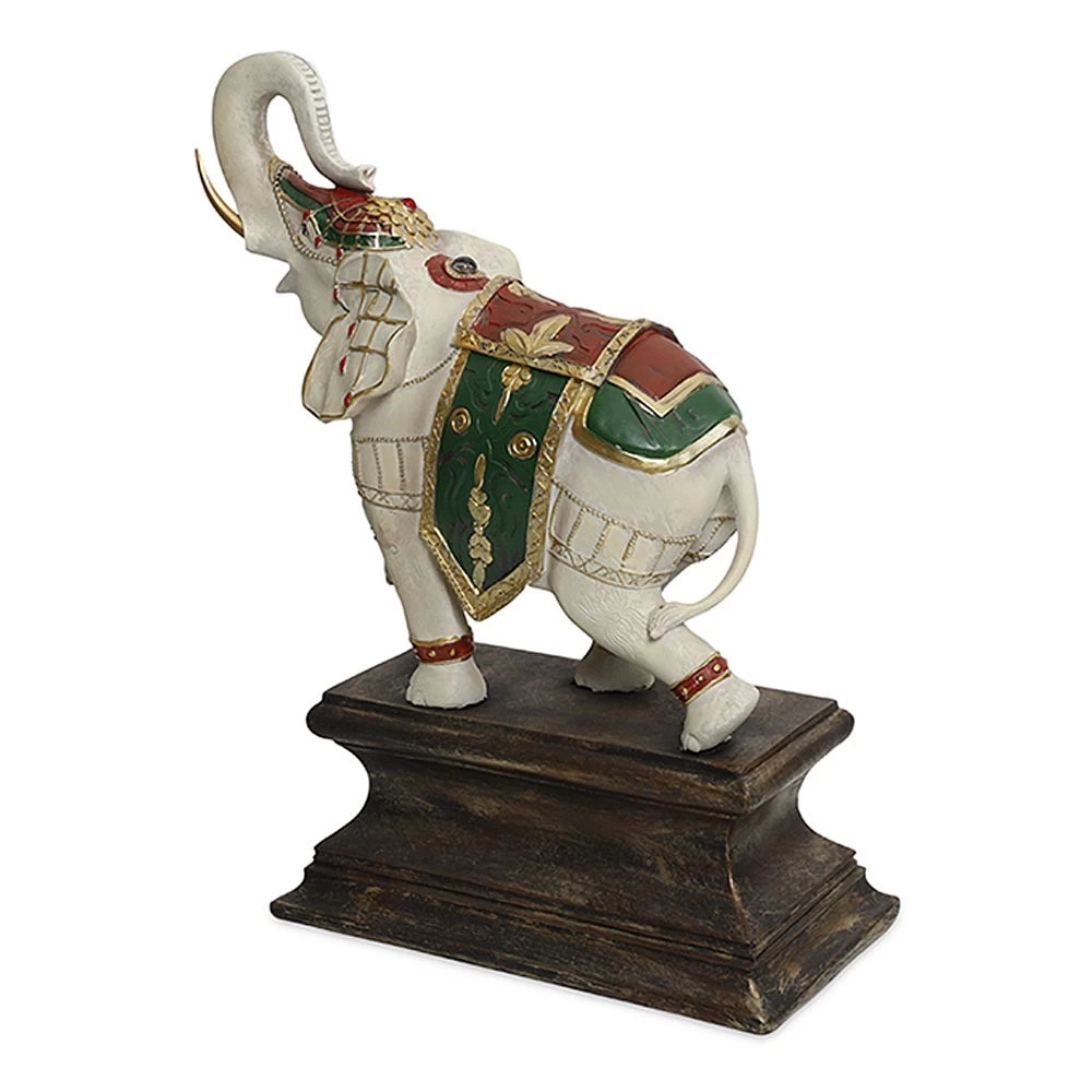 Elephant Handcrafted Figurine, Multicolour - 42.5 Cm 1 Elephant Handcrafted Figurine, Multicolour - 42.5 Cm