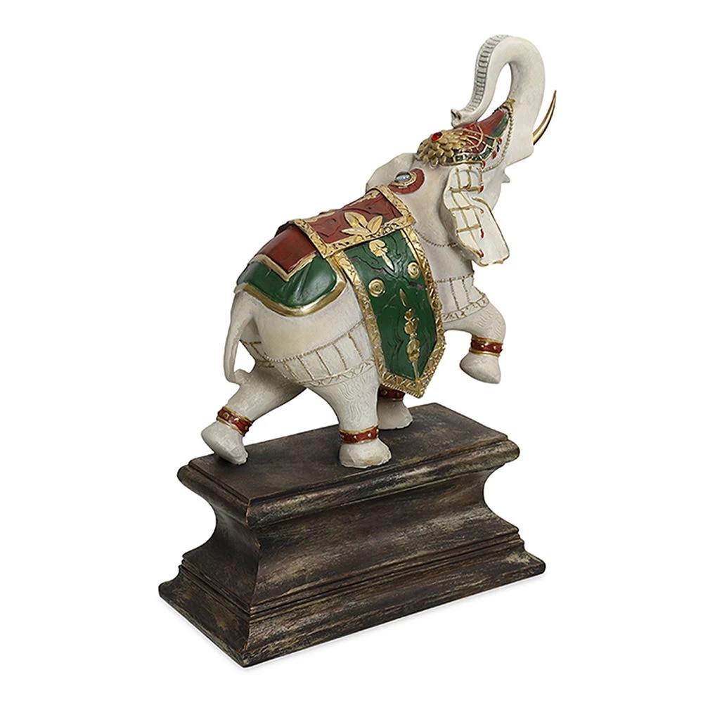 Elephant Handcrafted Figurine, Multicolour - 42.5 Cm 3 Elephant Handcrafted Figurine, Multicolour - 42.5 Cm - Image 3