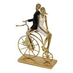 Couple Handcrafted Gold-Plated Figurine, Multicolour - 34.5 Cm