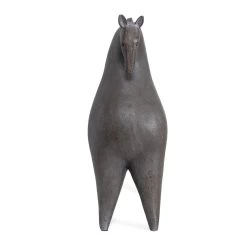 Resin Horse Figurine, Rustic Grey -decoration 5110401501329 3