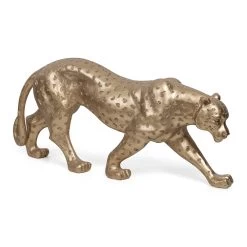 Wild Walk Accent Figurine, Gold - 21x49 Cm