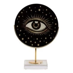 Hamia Accent Piece, Black & Gold - 19x26 Cm