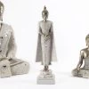 Standing Buddha, Silver - 13x44 Cm