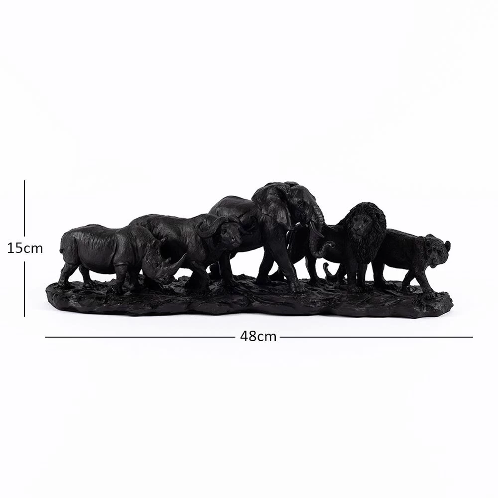 Safari Decor Accent, Black - 48x14x15 Cm 4 Safari Decor Accent, Black - 48x14x15 Cm - Image 4