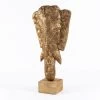 Tusker Handcrafted Decor Accent, Natural & Gold - 31x61 Cm