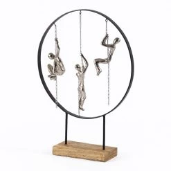 Jest Handcrafted Decor Accent, Silver & Black - 41x55 Cm