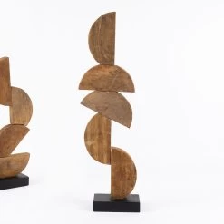 Retro Handcrafted Decor Accent, Natural & Black - 25x77 Cm