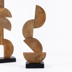 Retro Handcrafted Decor Accent, Natural & Black - 20x59 Cm