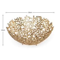 Bask Decor Bowl, Gold - 15x35 Cm -decoration 5110402100323 4