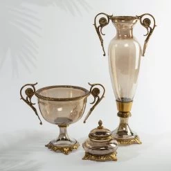 Taj Decor Bowl, Metallic & Gold - 34x23x27 Cm -decoration 5110402100460 4