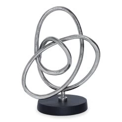 Elon Handcrafted Tangle Sculpture, Silver & Black - 29 Cm