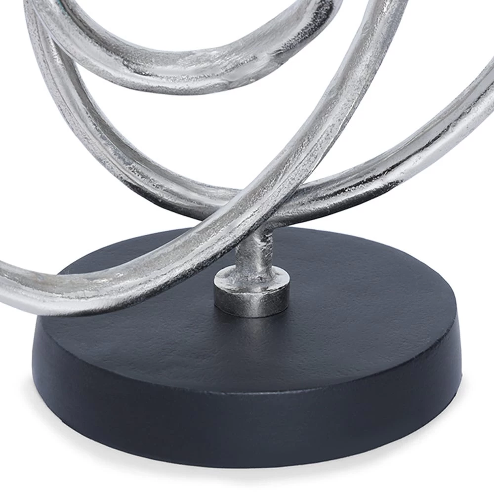 Elon Handcrafted Tangle Sculpture, Silver & Black - 29 Cm 2 Elon Handcrafted Tangle Sculpture, Silver & Black - 29 Cm - Image 2