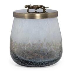 Oasis Glass Vase, Ink Blue - 12x14 Cm