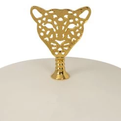 Decor Motif Ceramic Box, White & Gold - 15x14 Cm -decoration 5110403004996 3