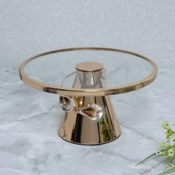 Rous Decor Plate, Gold - 25x13 Cm