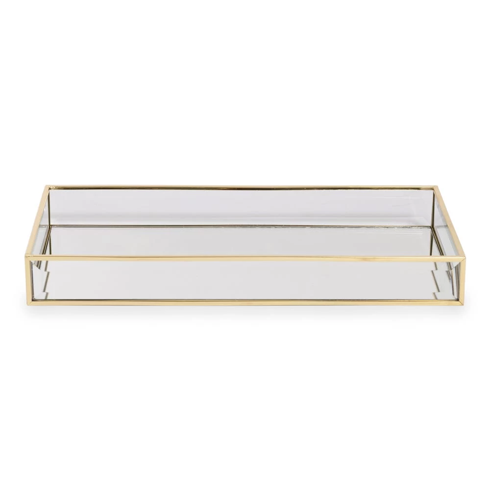 Calin Tray, Clear & Gold - 30x15 Cm 1 Calin Tray, Clear & Gold - 30x15 Cm
