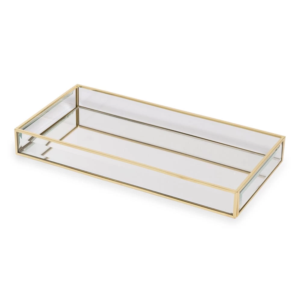 Calin Tray, Clear & Gold - 30x15 Cm 2 Calin Tray, Clear & Gold - 30x15 Cm - Image 2