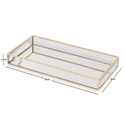 Calin Tray, Clear & Gold - 30x15 Cm 7 Calin Tray, Clear & Gold - 30x15 Cm -decoration 5110403005207 4 scaled