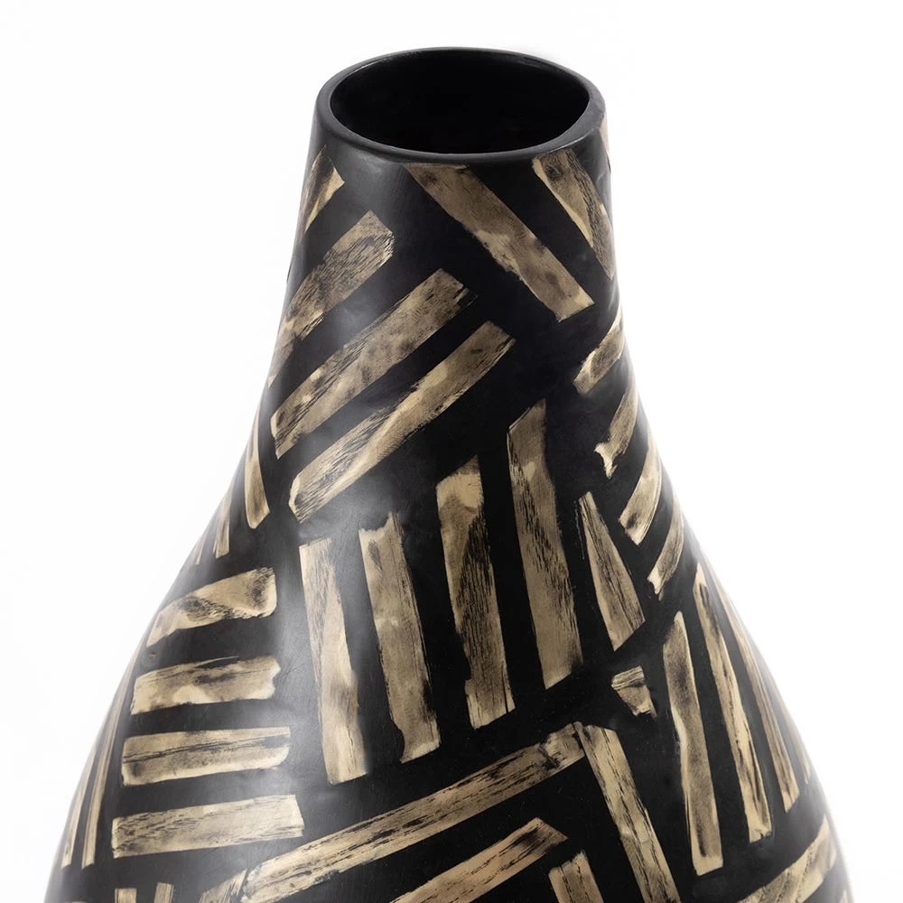 Doth Vase, Black & Natural - 28x65 Cm 3 Doth Vase, Black & Natural - 28x65 Cm - Image 3