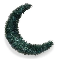 Crescent Light, Green & White - 40x8x30 Cm