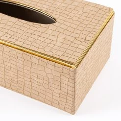 Suds Tissue Box With Cover, Cream & Gold - 26x14x10 Cm -decoration 5110403005962 3 4