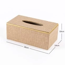 Suds Tissue Box With Cover, Cream & Gold - 26x14x10 Cm -decoration 5110403005962 4 4