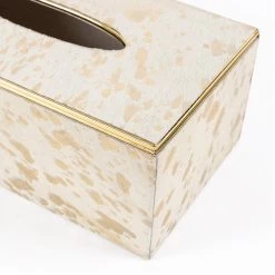 Hairon Tissue Box, White & Gold - 26x14 Cm -decoration 5110403006136 4 4
