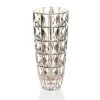 Glass Vase With Golden Line, Clear – 32 Cms