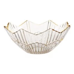 Star Streak Design Plate, Clear & Gold