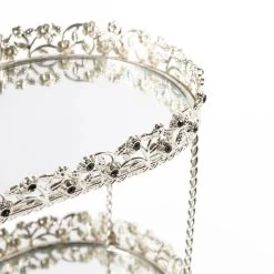 Elmas 2-Tier Perfume Rack, Silver - 31x18x16 Cm -decoration 5110501913039 4