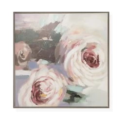Bloom Framed Art, Pink & Cream - 60x60 Cm