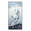 Hourse Stance Framed Art, Grey - 60x120 Cm