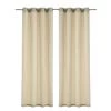 Ivy Jacquard Curtain, 140 X 240 Cms, Beige, Pack Of 2