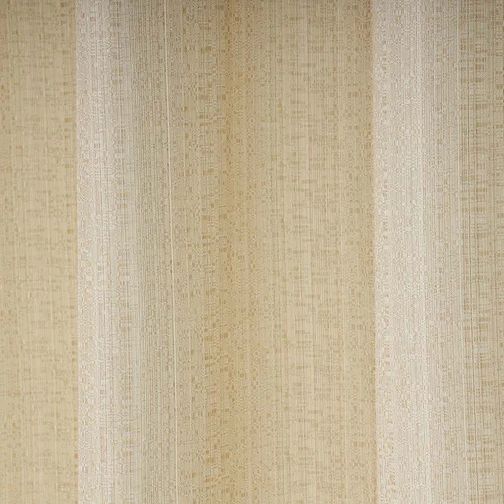 Ivy Jacquard Curtain, 140 X 240 Cms, Beige, Pack Of 2 3 Ivy Jacquard Curtain, 140 X 240 Cms, Beige, Pack Of 2 - Image 3