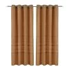 2-Piece Sack Chenille Curtain, Taupe – 135x300 Cms