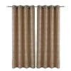 2-Piece Nora Chenille Curtain, Beige – 135x300 Cms