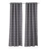 2-Piece Gris Curtain, Dark Grey - 240x135 Cms